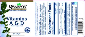 Swanson Premium Brand Vitamins A & D - vitamin supplement