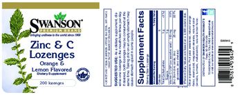 Swanson Premium Brand Zinc & C Lozenges - supplement
