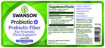 Swanson Probiotic+ Prebiotic Fiber - supplement