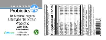 Swanson Probiotics Dr. Stephen Langer's Ultimate 16 Strain Probiotic with FOS - supplement