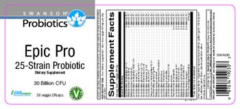 Swanson Probiotics Epic Pro - supplement