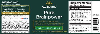 Swanson Pure Brainpower - herbal supplement