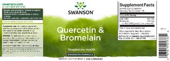 Swanson Quercetin & Bromelain - supplement