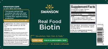 Swanson Real Food Biotin 5,000 mcg - vitamin supplement