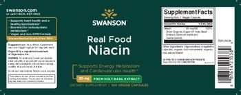 Swanson Real Food Niacin - supplement