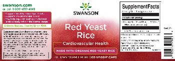 Swanson Red Yeast Rice - supplement