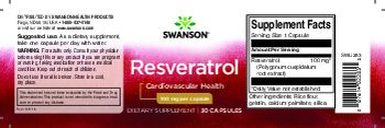 Swanson Resveratrol 100 mg - supplement