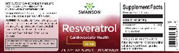 Swanson Resveratrol 50 mg - supplement