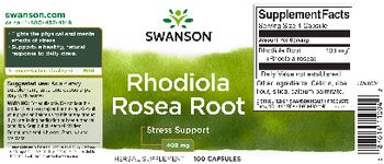 Swanson Rhodiola Rosea Root 400 mg - herbal supplement