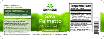 Swanson Saw Palmetto 160 mg - herbal supplement