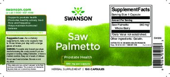 Swanson Saw Palmetto 540 mg - herbal supplement