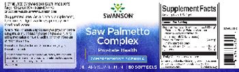 Swanson Saw Palmetto Complex - supplement