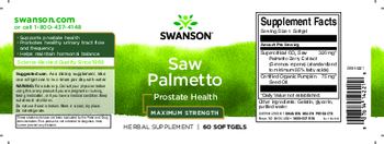 Swanson Saw Palmetto Maximum Strength - herbal supplement