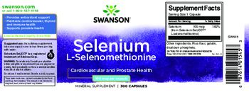 Swanson Selenium 100 mcg - mineral supplement