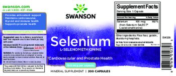 Swanson Selenium 100 mcg - mineral supplement