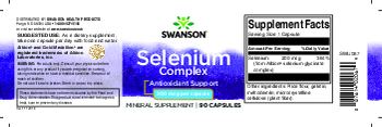 Swanson Selenium Complex 200 mcg - mineral supplement