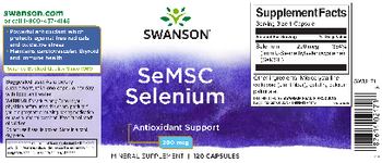 Swanson SeMSC Selenium 200 mcg - mineral supplement