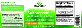Swanson Sulforaphane 400 mcg - supplement