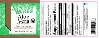 Swanson Superior Herbs Aloe Vera 25 mg - herbal supplement