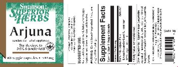 Swanson Superior Herbs Arjuna 500 mg - standardized herbal supplement