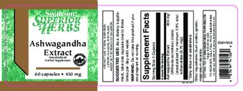 Swanson Superior Herbs Ashwagandha Extract 450 mg - standardized herbal supplement