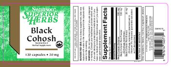 Swanson Superior Herbs Black Cohosh 20 mg - standardized herbal supplement