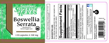 Swanson Superior Herbs Boswellia Serrata 200 mg - standardized herbal supplement