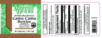 Swanson Superior Herbs Camu Camu Berries 500 mg - standardized herbal supplement