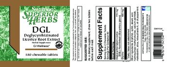 Swanson Superior Herbs DGL Deglycyrrhizinated Licorice Root Extract - herbal supplement