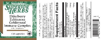 Swanson Superior Herbs Elderberry Echinacea Goldenseal Immune Complex - herbal supplement