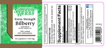 Swanson Superior Herbs Extra-Strength Bilberry 100 mg - standardized herbal supplement