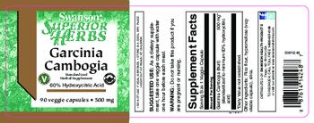 Swanson Superior Herbs Garcinia Cambogia 500 mg - standardized herbal supplement