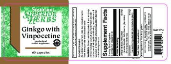 Swanson Superior Herbs Ginkgo With Vinpocetine - standardized herbal supplement