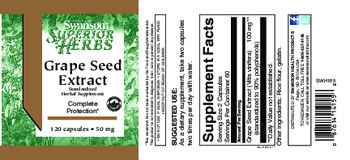 Swanson Superior Herbs Grape Seed Extract 50 mg - standardized herbal supplement