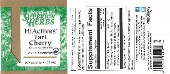 Swanson Superior Herbs HiActives Tart Cherry - supplement