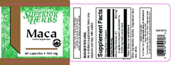 Swanson Superior Herbs Maca 500 mg - herbal supplement