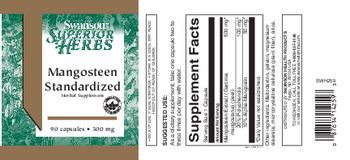 Swanson Superior Herbs Mangosteen Standardized 500 mg - herbal supplement