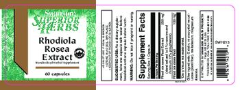 Swanson Superior Herbs Rhodiola Rosea Extract - standardized herbal supplement