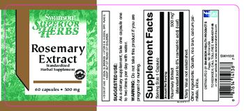 Swanson Superior Herbs Rosemary Extract 500 mg - standardized herbal supplement