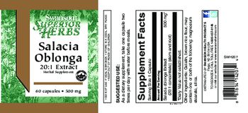 Swanson Superior Herbs Salacia Oblonga 500 mg - herbal supplement