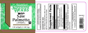 Swanson Superior Herbs Saw Palmetto 160 mg - standardized herbal supplement