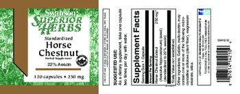 Swanson Superior Herbs Standardized Horse Chestnut 250 mg - herbal supplement