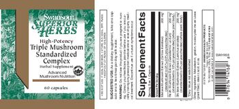 Swanson Superior Herbs Triple Mushroom Standardized Complex - herbal supplement