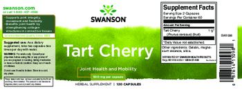 Swanson Tart Cherry 500 mg - herbal supplement