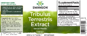 Swanson Tribulus Terrestris Extract 500 mg - herbal supplement