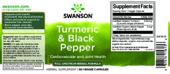 Swanson Turmeric & Black Pepper Full Spectrum Herbal Formula - herbal supplement