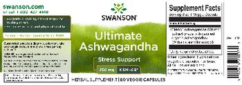 Swanson Ultimate Ashwagandha 250 mg KSM-66 - herbal supplement