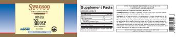 Swanson Ultra 100% Pure Ribose - supplement