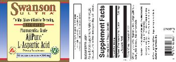 Swanson Ultra AjiPure L-Aspartic Acid 500 mg - supplement