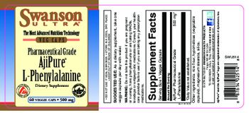 Swanson Ultra AjiPure L-Phenylalanine 500 mg - supplement